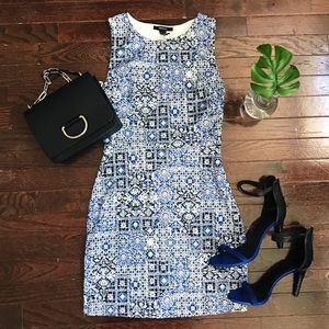 Mosaic print bodycon mini🌊